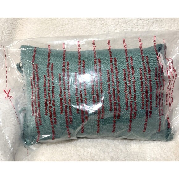 14"x20" Textured Fringe Lumbar Throw Pillow Green - Hearth & Hand with Magnolia - Picture 2 of 4